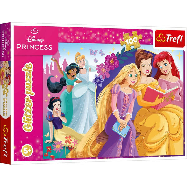 Disney hercegnők 100db-os glitteres puzzle - Trefl