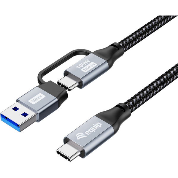 Equip 128433 cabo USB USB 3.2 Gen 2x2 3 m USB A/USB C USB C Preto
