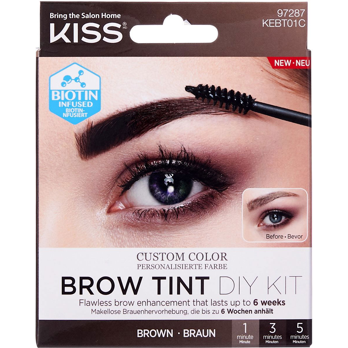 KISS Brow Tint Kit - Brown (731509972870)