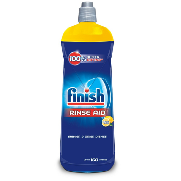 Finish Rinse & Shine Aid изплакващ препарат за машинно пране, с аромат на лимон, за 160 пранета, 800 мл
