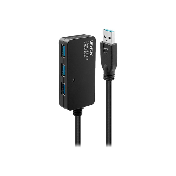 Lindy 43159 interface hub USB 3.2 Gen 1 (3.1 Gen 1) Type-A 5000 Mbit/s Sort