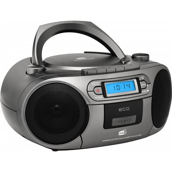 Аудио система ECG CDR 999 DAB, 2 x 1.5W RMS, Радио, USB, CD, Касета, MP3, FM