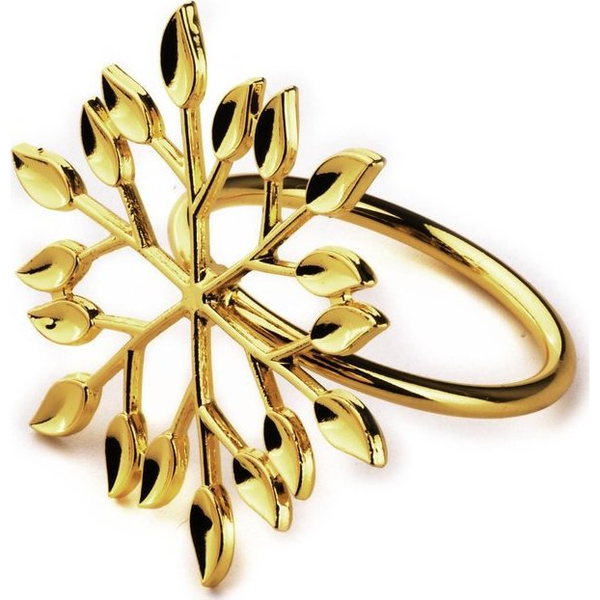  Affek Design ADRIANNE Serwetnik złote listki         5x4x4cm