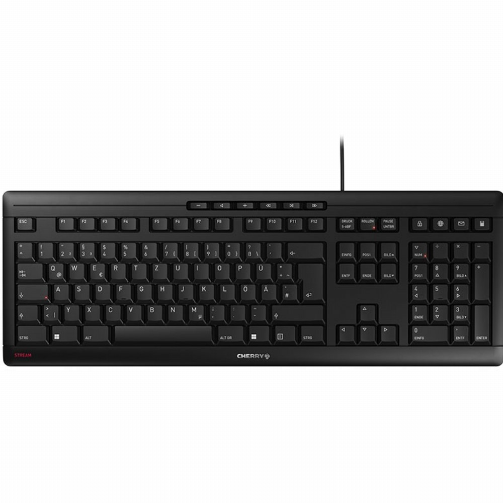 CHERRY STREAM billentyűzet USB QWERTZ Német Fekete (JK-8500DE-2)