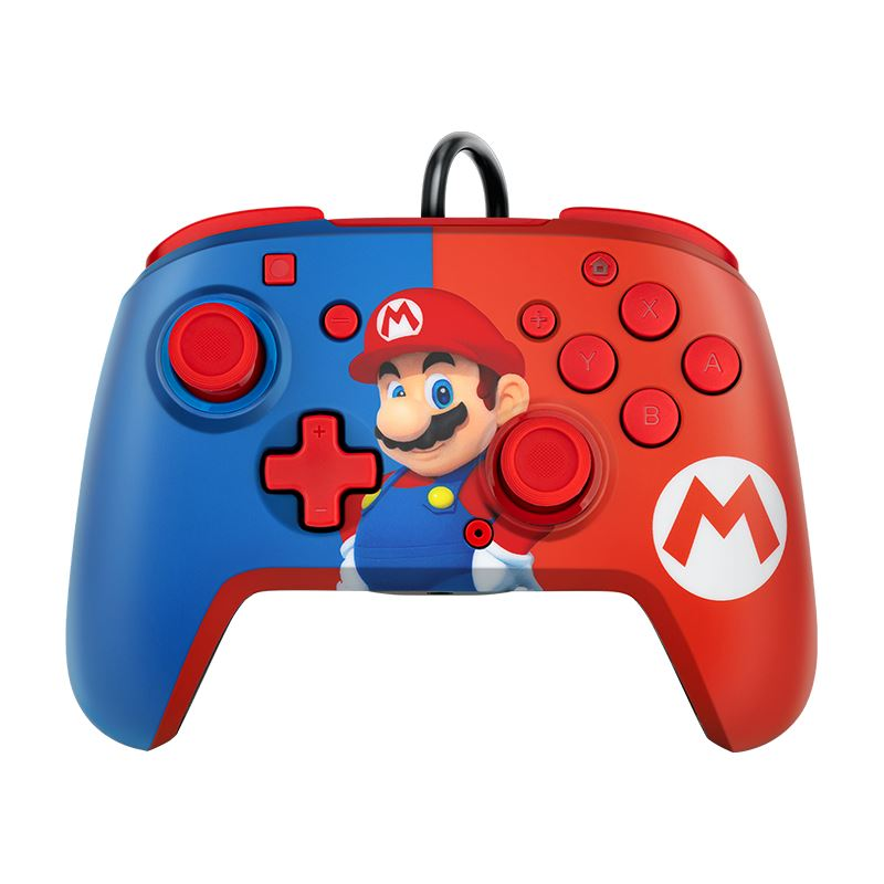 PDP Faceoff Deluxe+ Audio Nintendo Switch Mario vezetékes kontroller (500-134-EU-C1MR-1) (500-134-EU-C1MR-1)