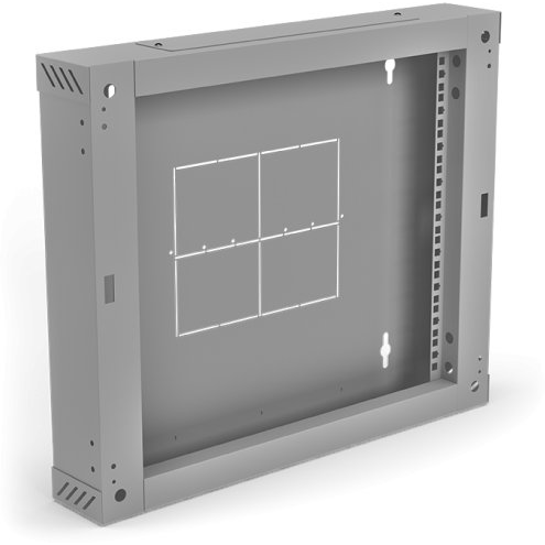 Sekcja tylna 100 mm (zawiasowa / uchylna) do szaf dwusekcyjnych SW-15U-600-450-01-S, kolor szary ALANTEC