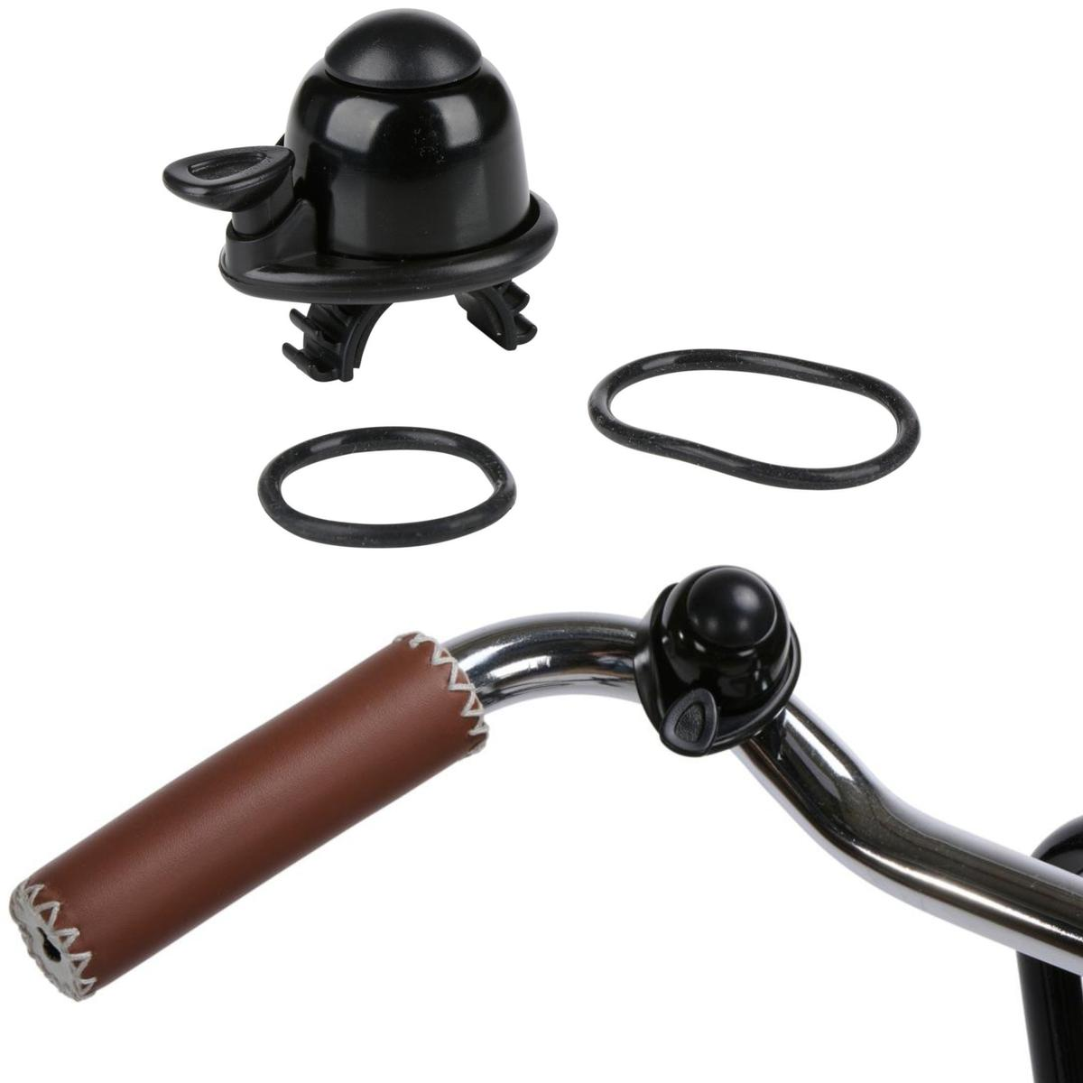 Mechanický zvonček Dunlop Zvonček na bicykel čierny 50 mm