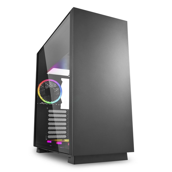 Sharkoon PURE STEEL RGB táp nélküli ablakos ház fekete (4044951026616)