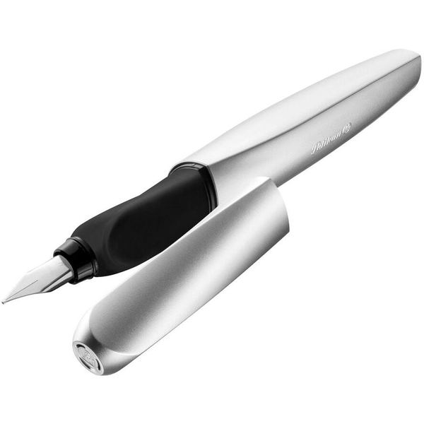 Pelikan Füllhalter Twist     P457 M  Silber       +1GTP Faltschachtel
