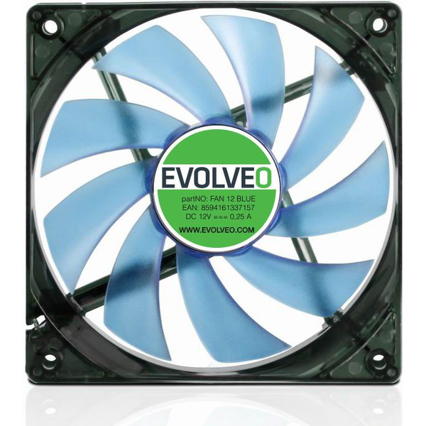 Evolveo ventilátor 120 x 120 mm FAN 12 BLUE