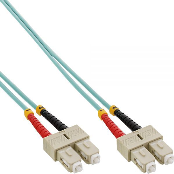 InLine 83525O InfiniBand og fiberoptisk kabel 25 m 2x SC Turkis, Turkisfarve