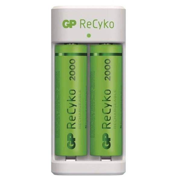 GP ECO E211 Akkutöltő+2 X AA GP RECYKO 2000 (B51214) (B51214)