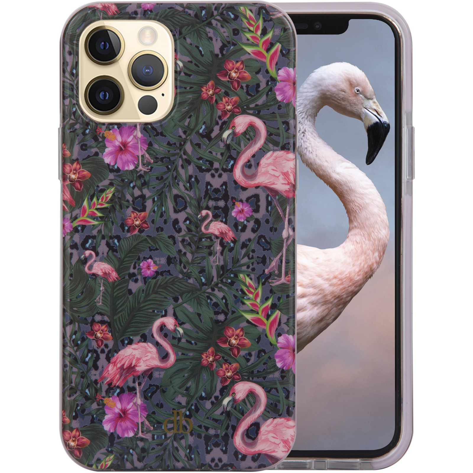 dbramante1928 Capri iPhone 13 Pro Max Tropical flamingo tok (CA67PTTF5541)