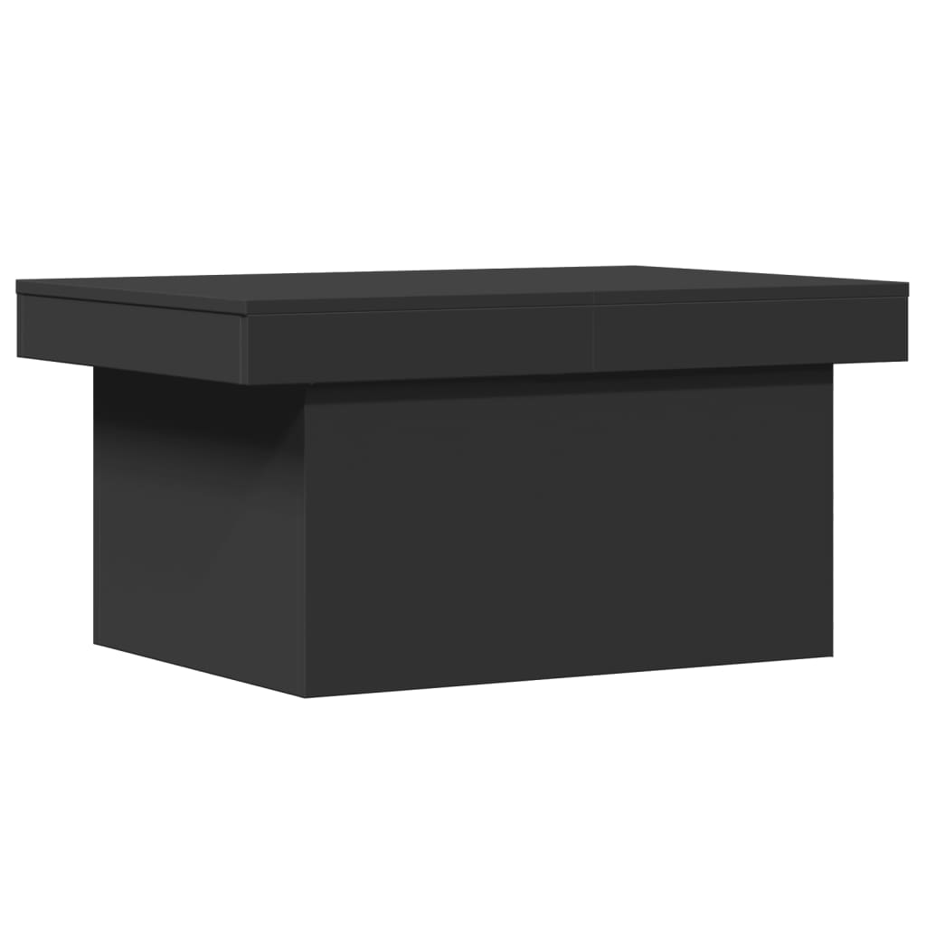 fekete szerelt fa dohányzóasztal 100 x 55 x 40 cm (840871)