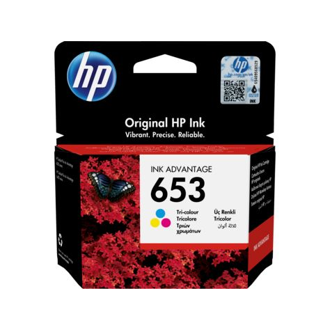 HP 653 Tri-color Original tintapatron 200 oldal kapacitás