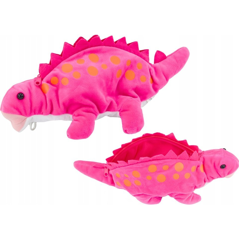 Plüss Dinoszaurusz Ceruzatartó Tárolódoboz Medál Rózsaszín 16698 ( )