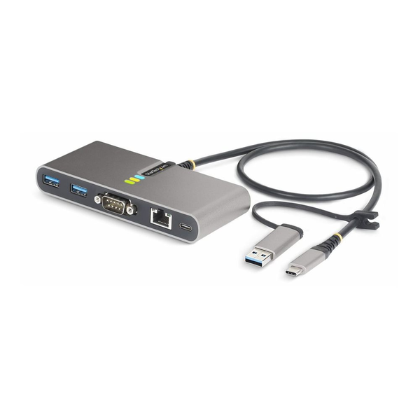 StarTech.com 5G2A1SGBB-USB-C-HUB dockingstation Ledningsført USB 3.2 Gen 1 (3.1 Gen 1) Type-C Grå