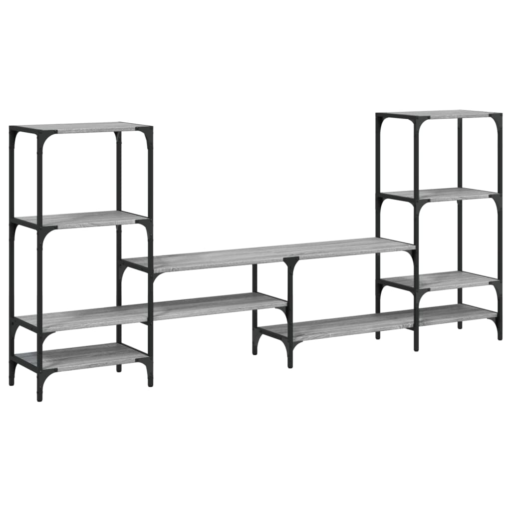 szürke sonoma színű szerelt fa TV-szekrény 206,5x28,5x95 cm (842484)