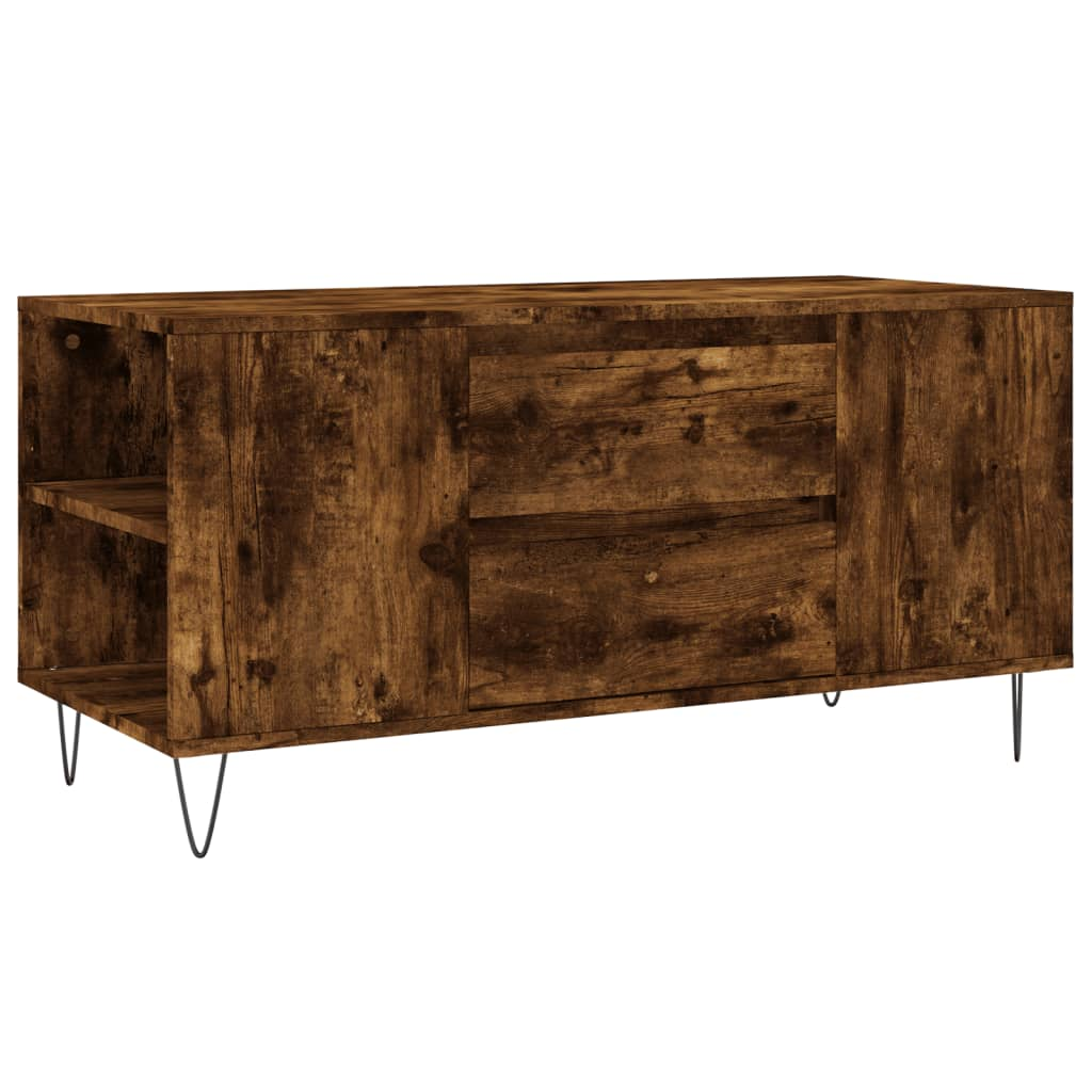 füstös tölgyszínű műfa dohányzóasztal 102x44,5x50 cm (831001)