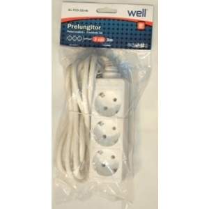 Well H3-3m Három férőhelyes földelt elosztó. (EXTS-3S3M-WL)