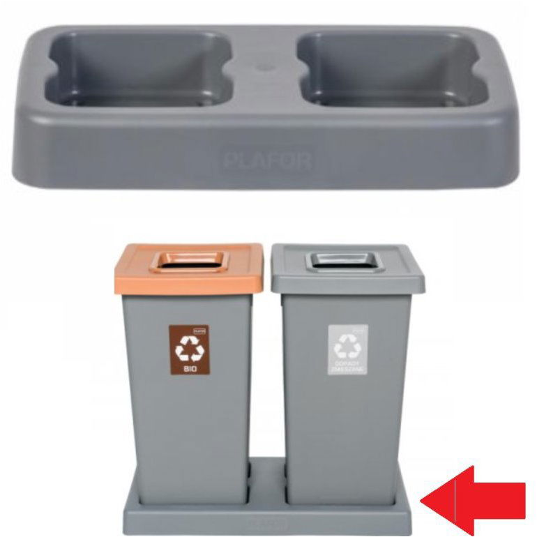 Igotrend, 826002 UH FIT BIN emelvény, 2 × 75 l - szürke (5907749928266)