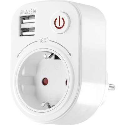 LEDmaxx 106649 Köztes dugalj USB-vel (106649)