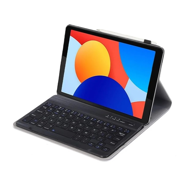 gigapack Tok álló, bőr hatású (FLIP, bluetooth billentyűzet, asztali tartó, QWERTY, angol nyelvű) FEKETE Xiaomi Redmi Pad SE 8.7 (GP-168370)