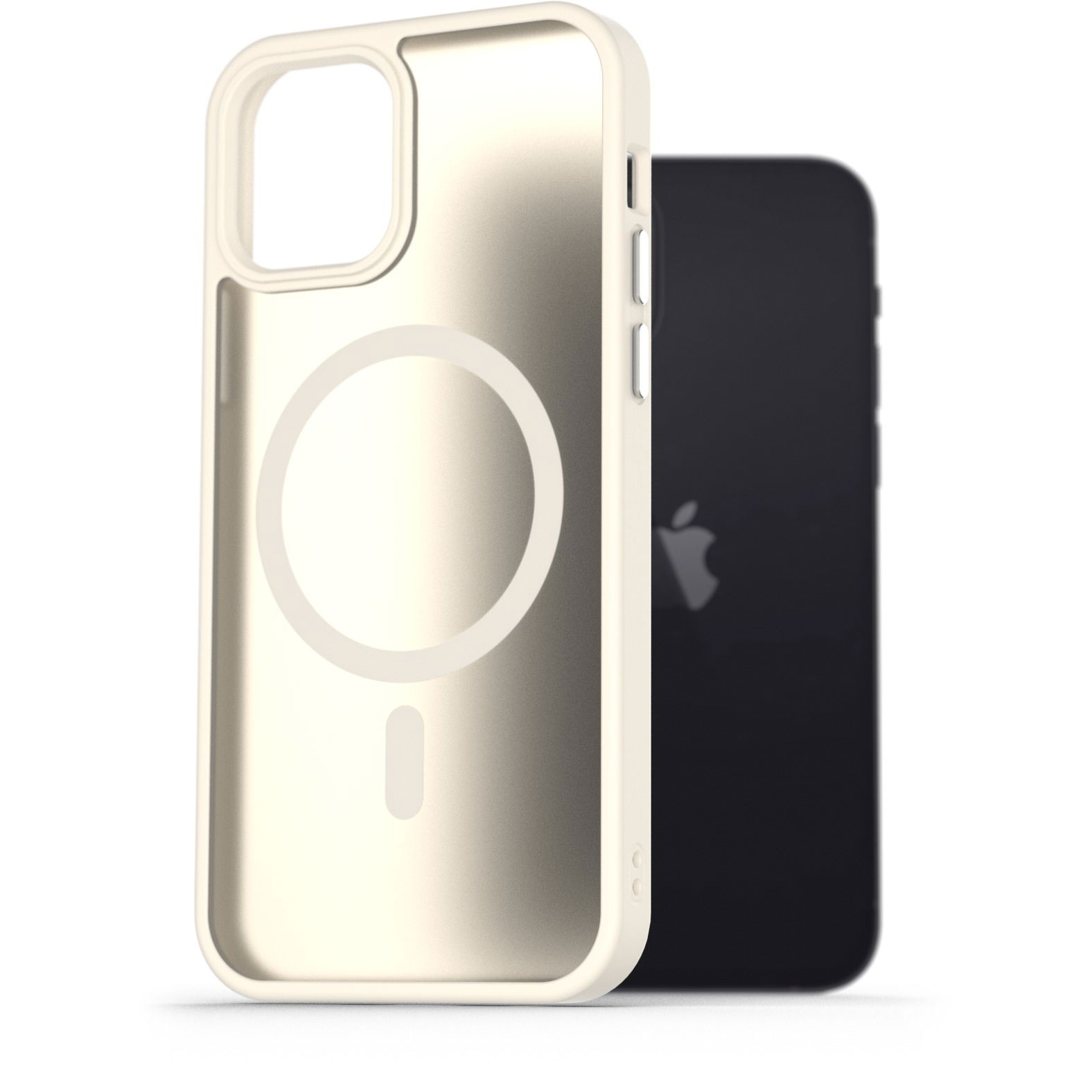 AlzaGuard Matte Case Compatible with Magsafe iPhone 12 / 12 Pro fehér tok (AGD-PCMM67W)