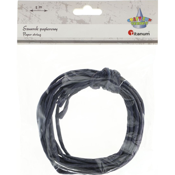  Titanum Sznurek papierowy 3.5mmx5m czarny