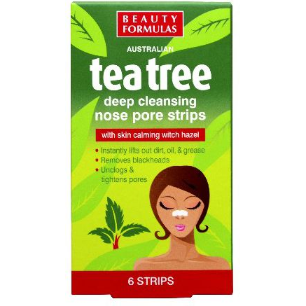 BEAUTY FORMULAS Tea Tree Tisztító orrcsíkok, 6 db (721327)