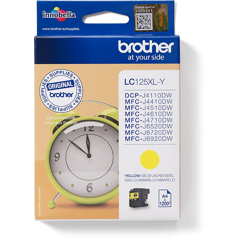 Brother LC-125XLY tintapatron 1 db Eredeti Sárga (Ink Yellow, 10mlHigh capacity)