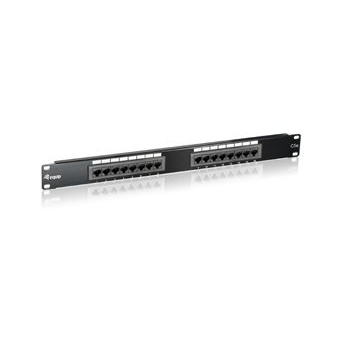Equip 235316 Cat5e patch panel 16 port 1U fekete (235316)