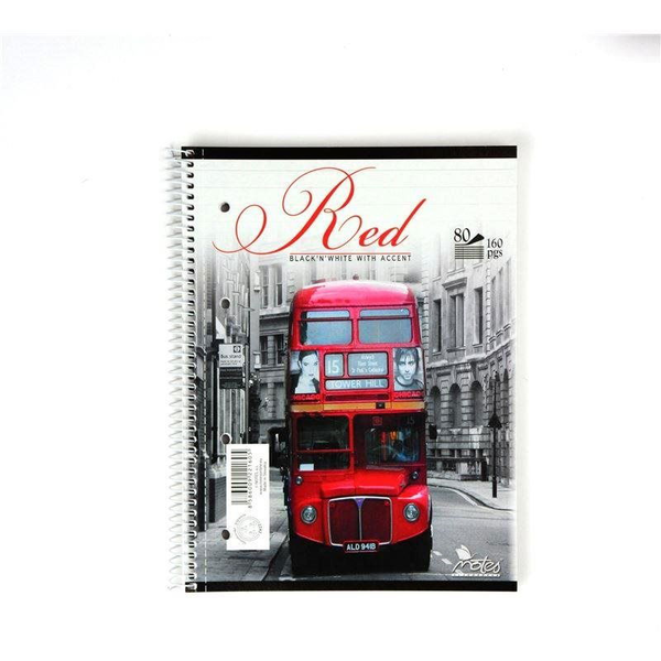 NOTES A5, 80 lap, spirállal az oldalán, vonalas