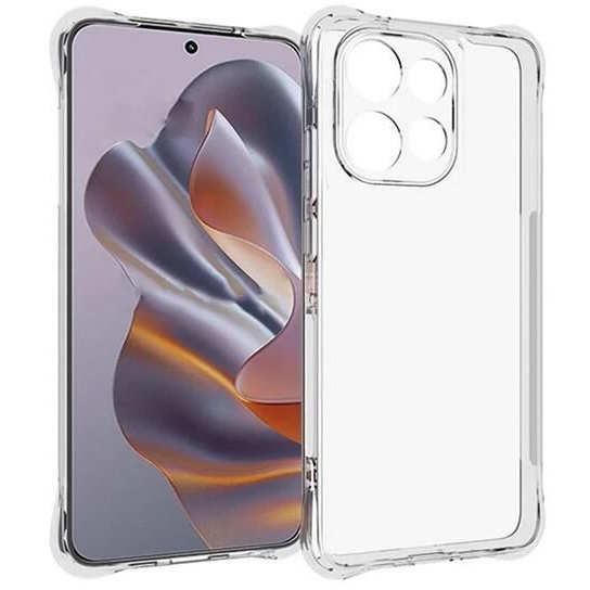 Силиконов калъф за мобилен телефон Gigapack, удароустойчив, ъгъл с въздушна възглавница, прозрачен, съвместим: Motorola Edge 50 Neo