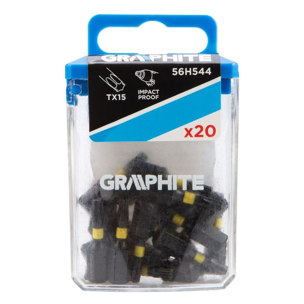 Graphite ütvecsavarozó bitek TX15, 20db (56H544) (56H544)
