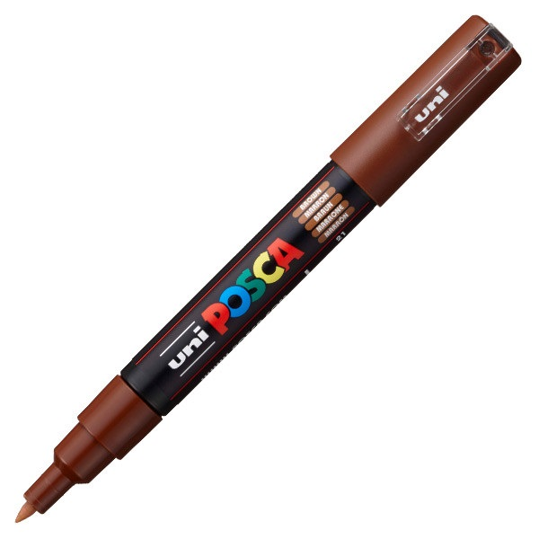 Uni Posca PC-1M 0.7mm Extra-Fine Marker - Barna (2UPC1MB)