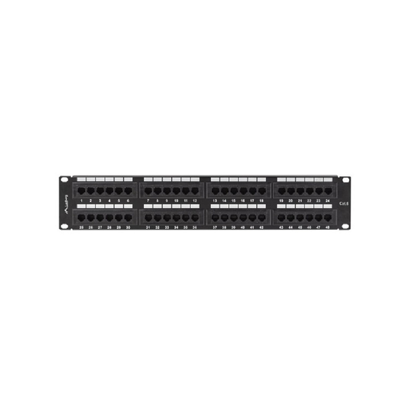 Lanberg Patchpanel 48-Port 2U 19" Cat. 6 UTP schwarz