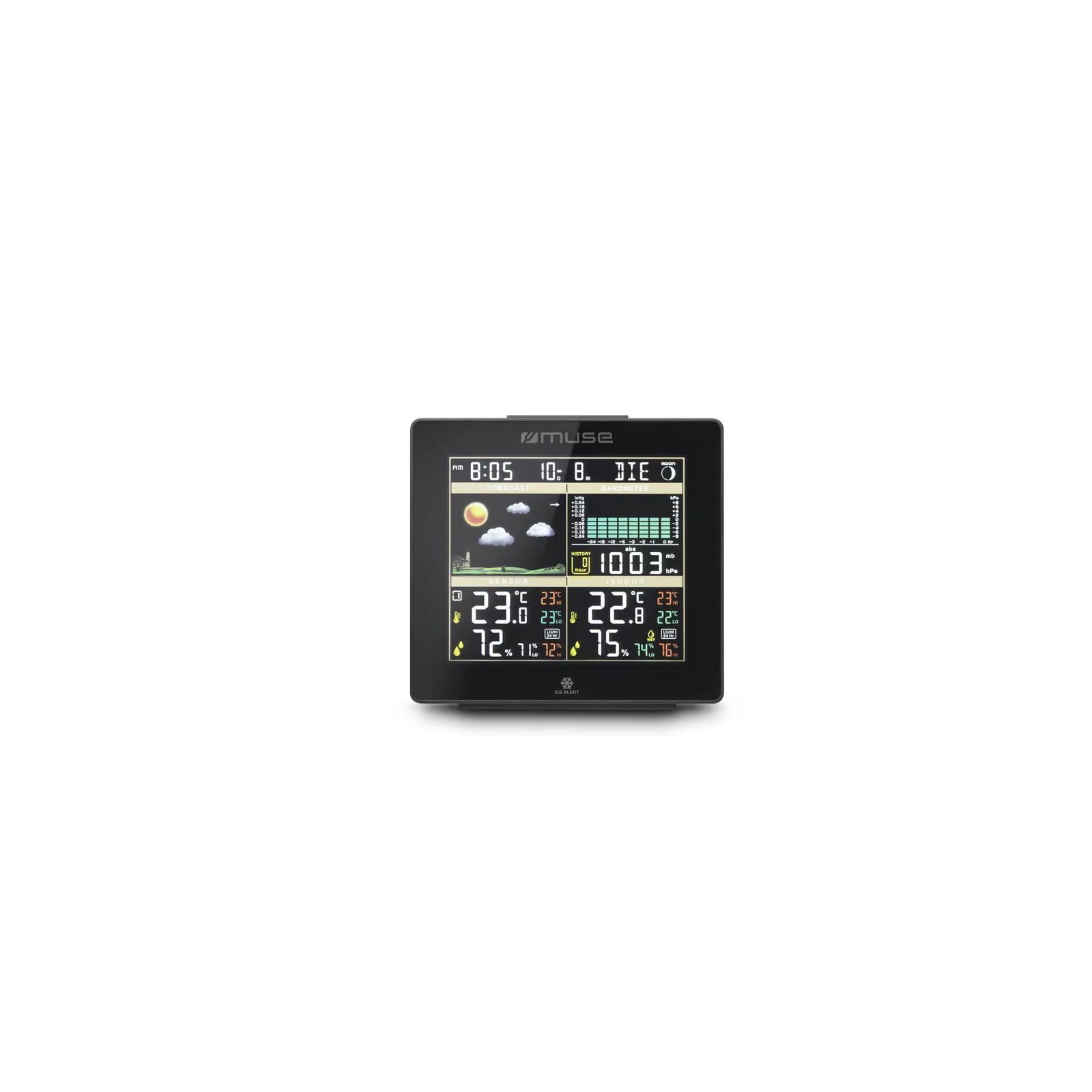 Muse M-085 WS LCD Időjárás Állomás - Fekete (M-085 WS)
