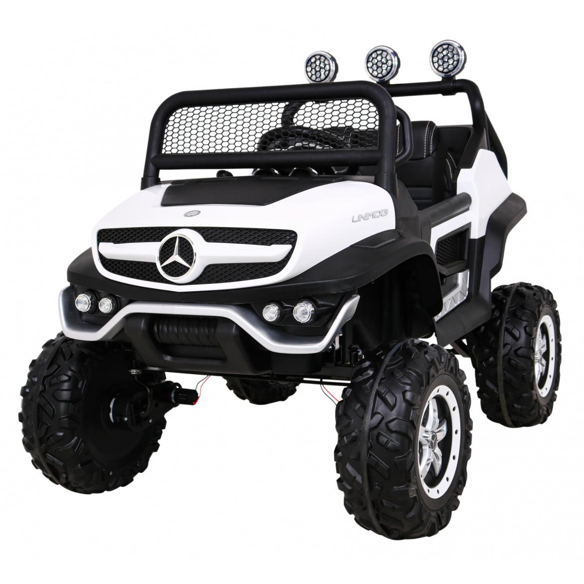 Ramiz Mercedes Benz Unimog Elektromos autó - Fekete/Fehér (PA.JL199.BIA)