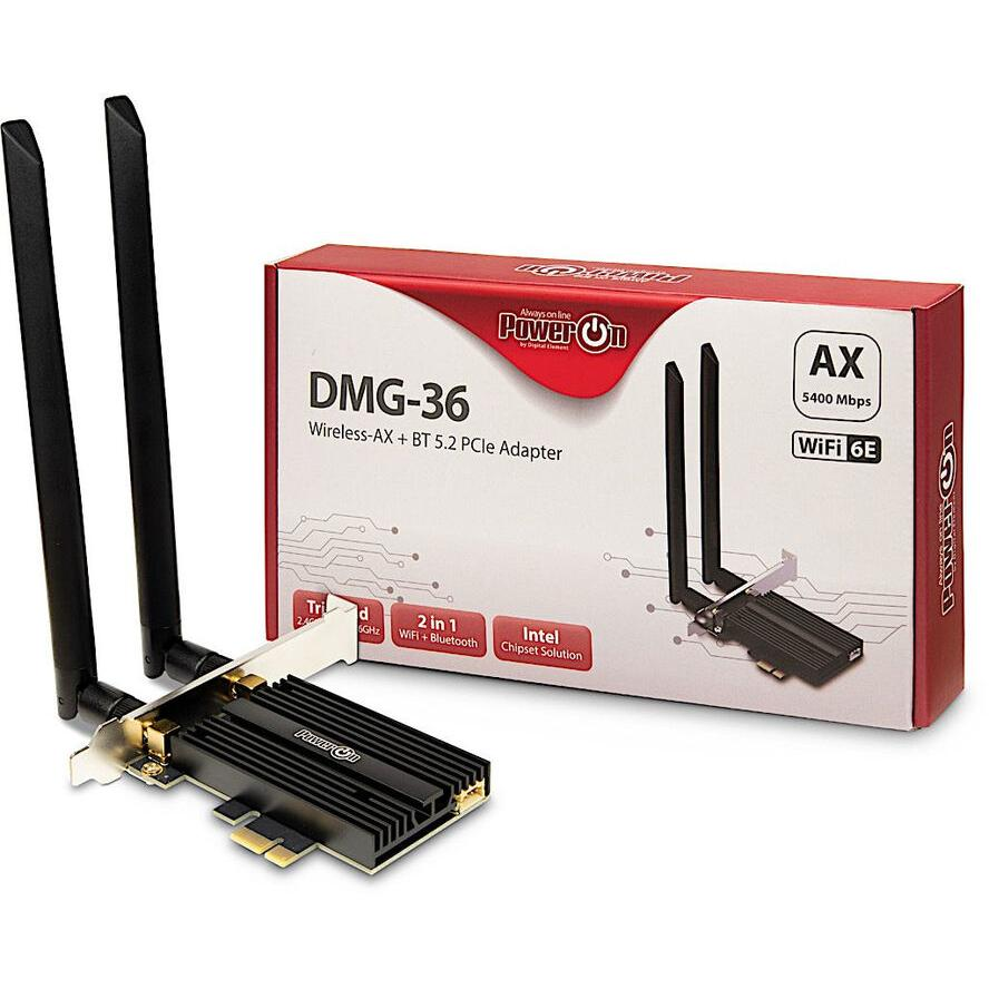 Inter-Tech DMG-36 Wifi6 Vezeték nélküli Hálózati kártya (88888165)