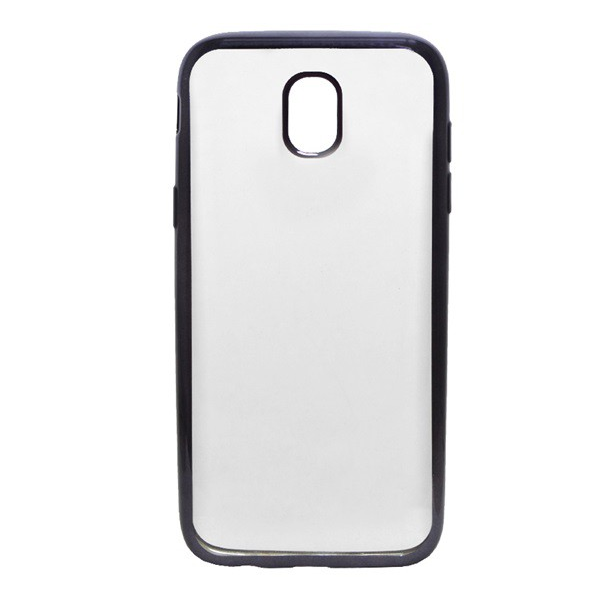 Szilikon telefonvédő (fémhatású keret) FEKETE [Samsung Galaxy J5 (2017) SM-J530 EU]