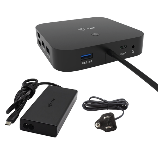 i-tec C31TRI4KDPDPRO100 dockingstation Ledningsført USB 3.2 Gen 1 (3.1 Gen 1) Type-C Sort