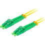 Оптичен мрежов кабел с дължина 1 m и LC/APC-LC/APC конектори, Lanberg Z32312, SM, DUPLEX 3.0MM G657A1 LSZH, жълт