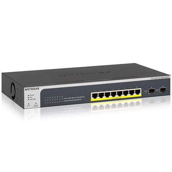 NETGEAR GS510TPP Administreret L2/L3/L4 Gigabit Ethernet (10/100/1000) Strøm over Ethernet (PoE) Sort