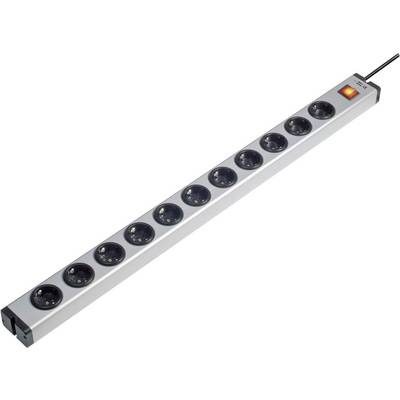 Kapcsolós hálózati elosztó, 11 részes, alu, Ehmann 0601x00112031 (0601x00112031)