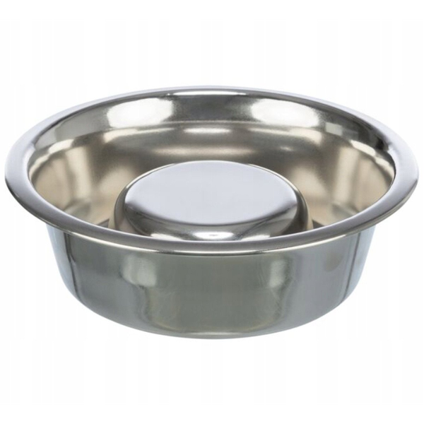 Trixie Slow Feeding bowl, stainless steel, 1.1 l/ø 21 cm