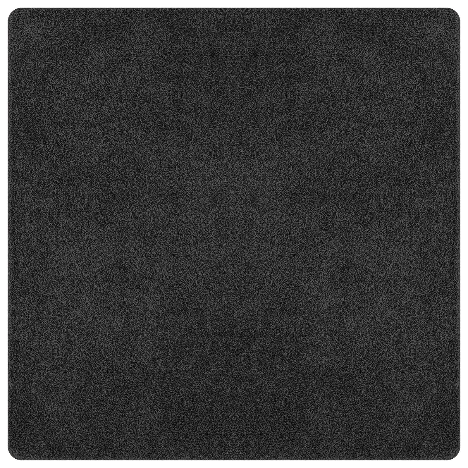 Plüss Szőnyeg Latex Hátlappal Sötétszürke 160x160 cm (4019770)