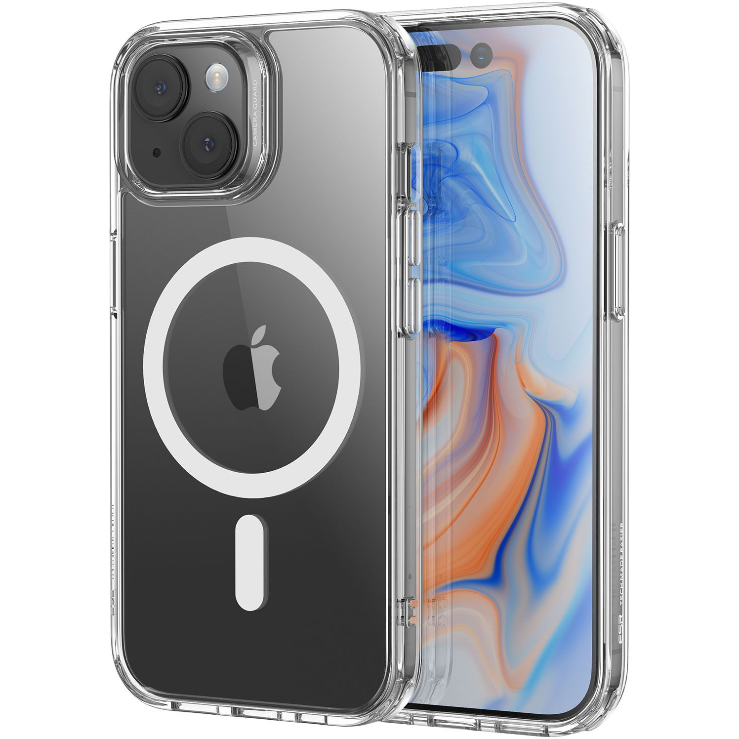 ESR Classic Hybrid Case (HaloLock), Compatible with iPhone 15 Plus, Clear tok (1A6650102)