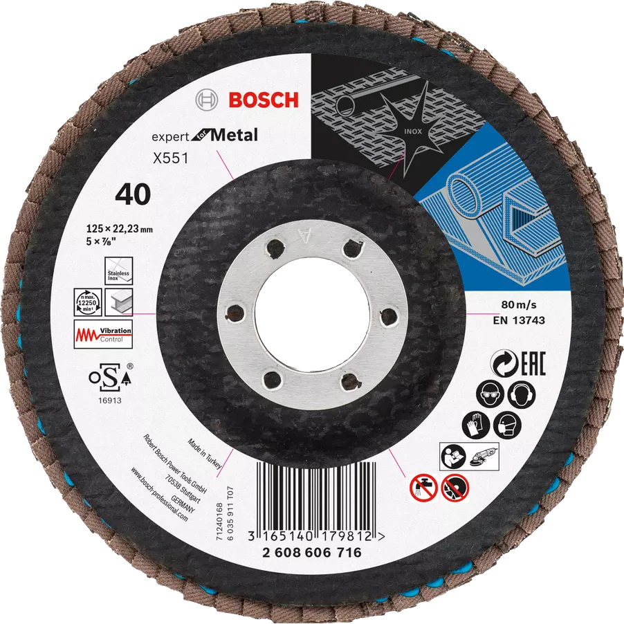 Bosch X551 Expert for Metal csiszolókorong - 125mm (2608606716)