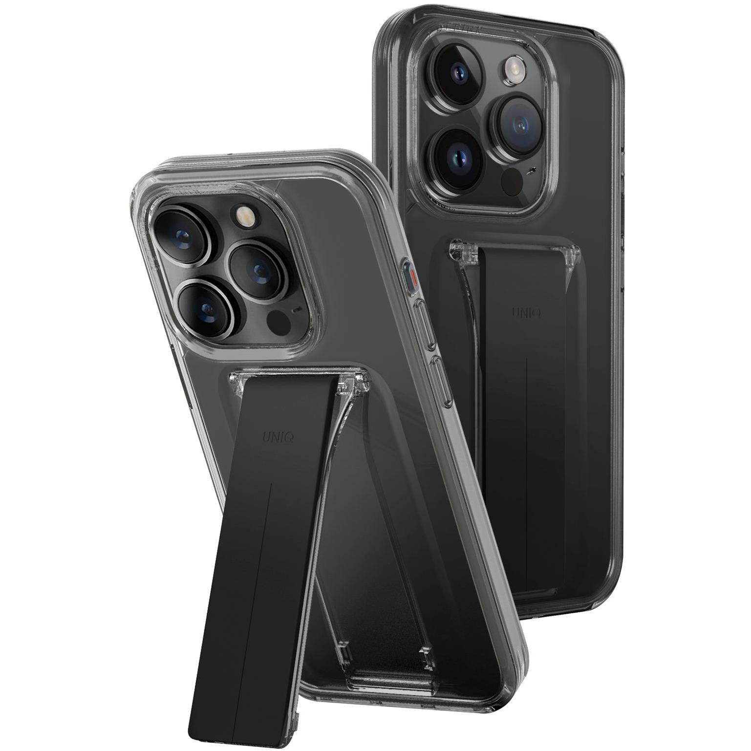 UNIQ Heldro Mount+ iPhone 15 Pro Vapour (Smoke) tok tartóval (UNIQ-IP6.1P(2023)-HELMSMK)